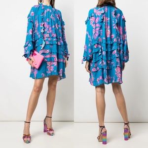 CYNTHIA ROWLEY Billie Mini Ruffle Trim Dress